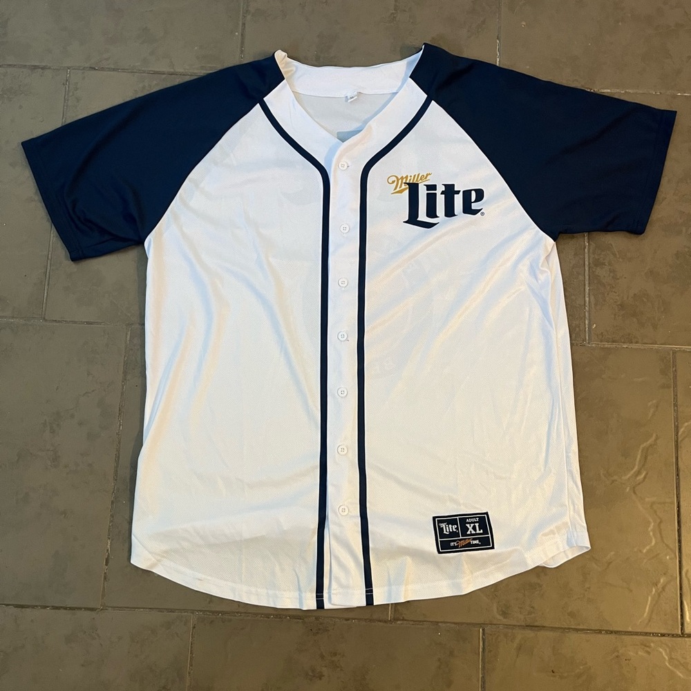 Miller lite button up jersey